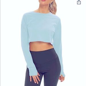 Long Sleeved, Cropped Athleisure Top